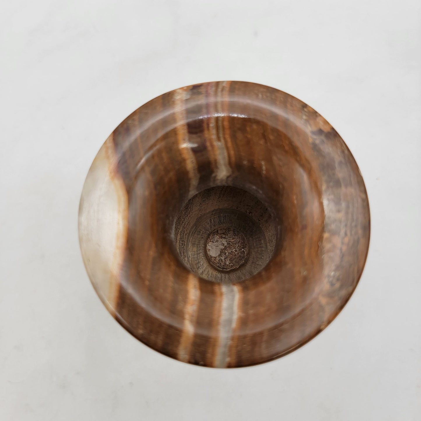 Small Brown Onyx Decorative Vase