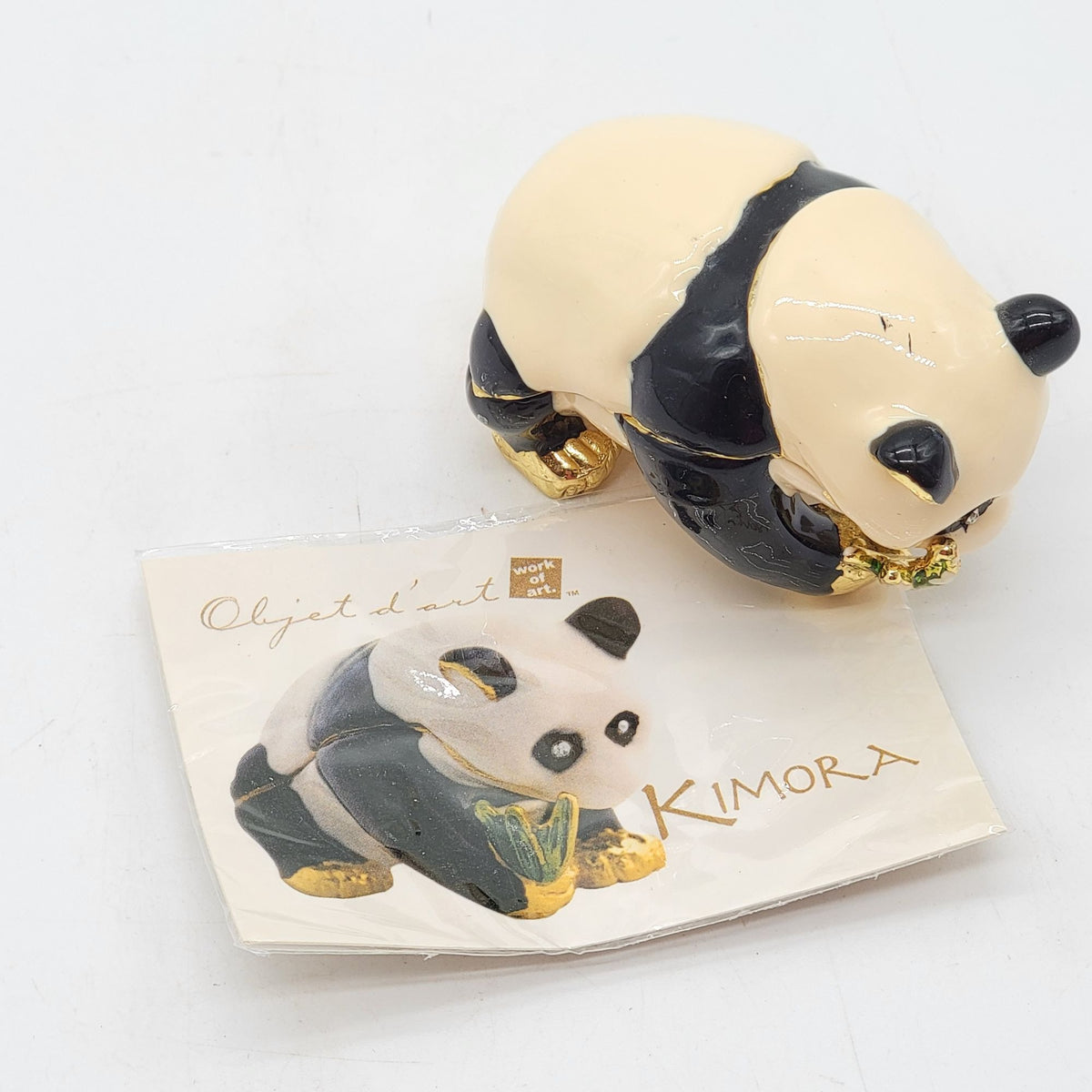 Objet D'Art Kimora Panda Bear Trinket Box Artform No. 02