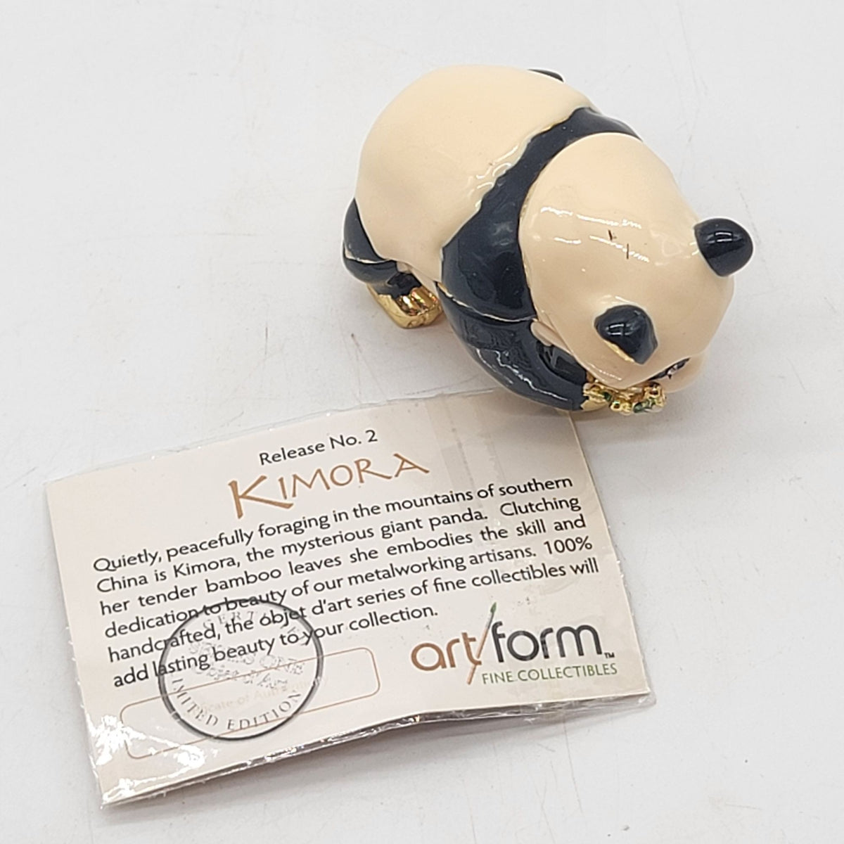 Objet D'Art Kimora Panda Bear Trinket Box Artform No. 02