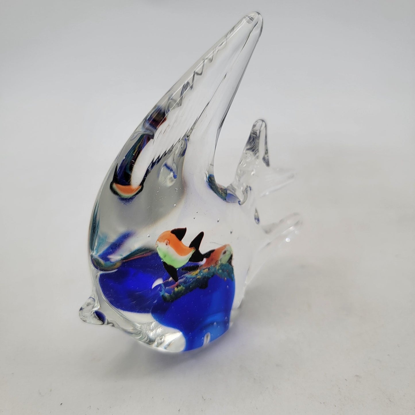 Vintage Art Glass Angel Fish Paperweight