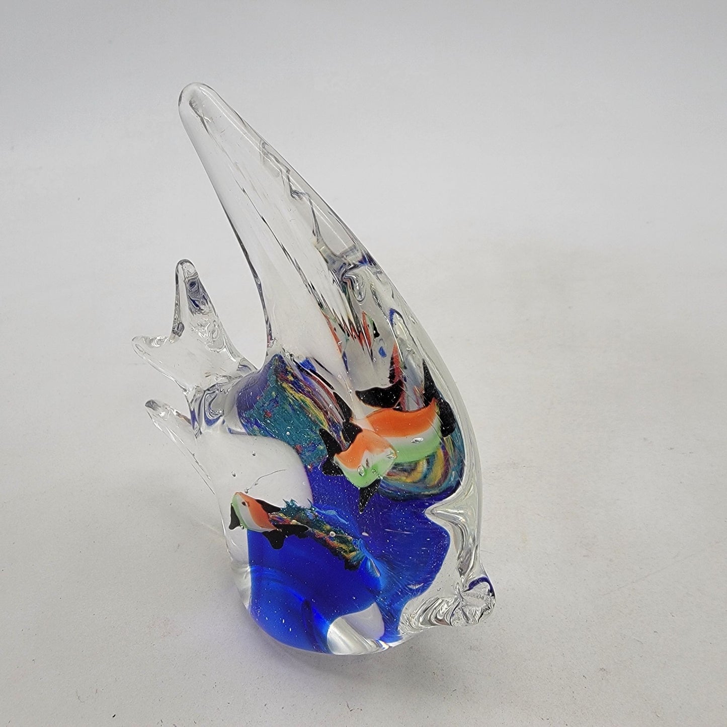 Vintage Art Glass Angel Fish Paperweight