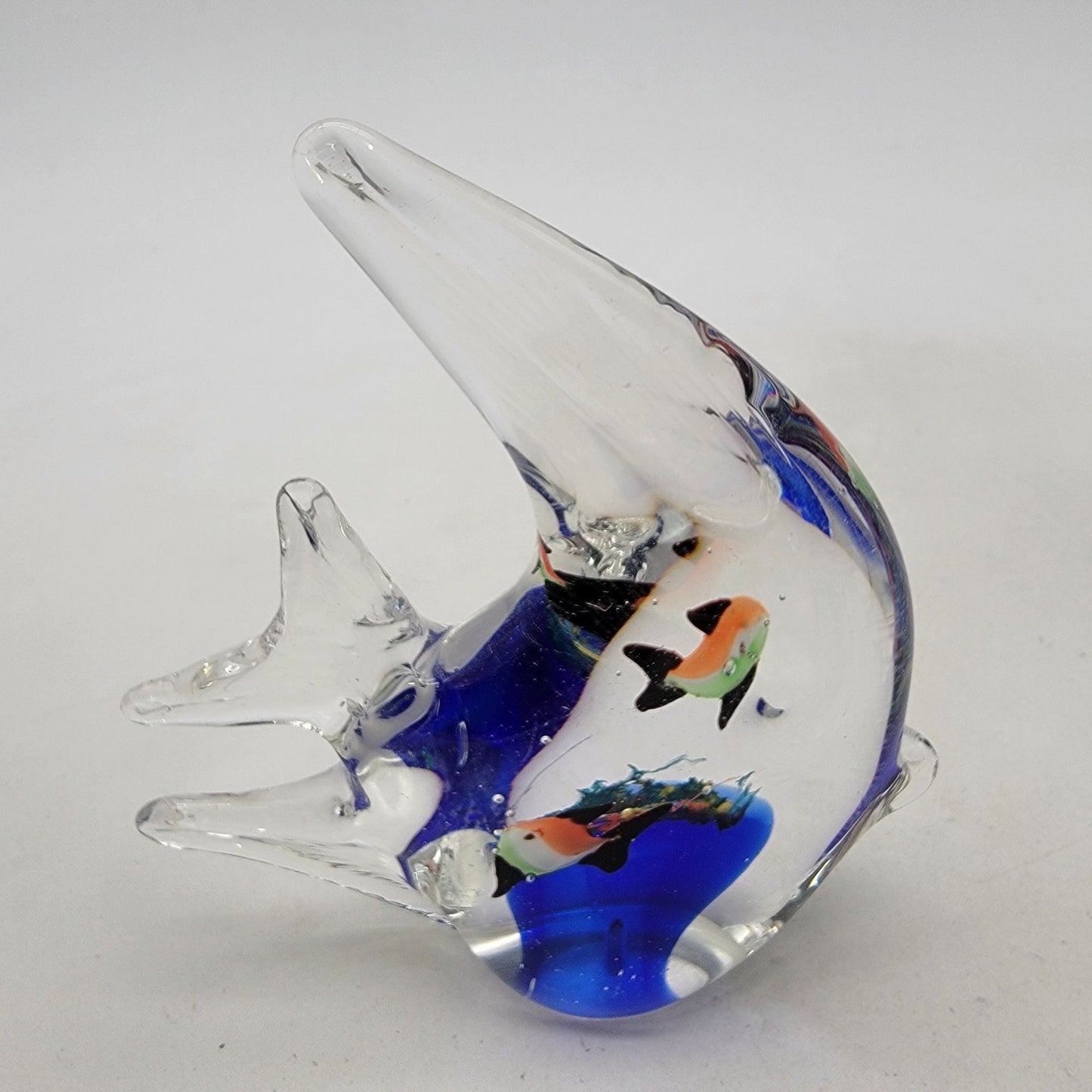 Vintage Art Glass Angel Fish Paperweight