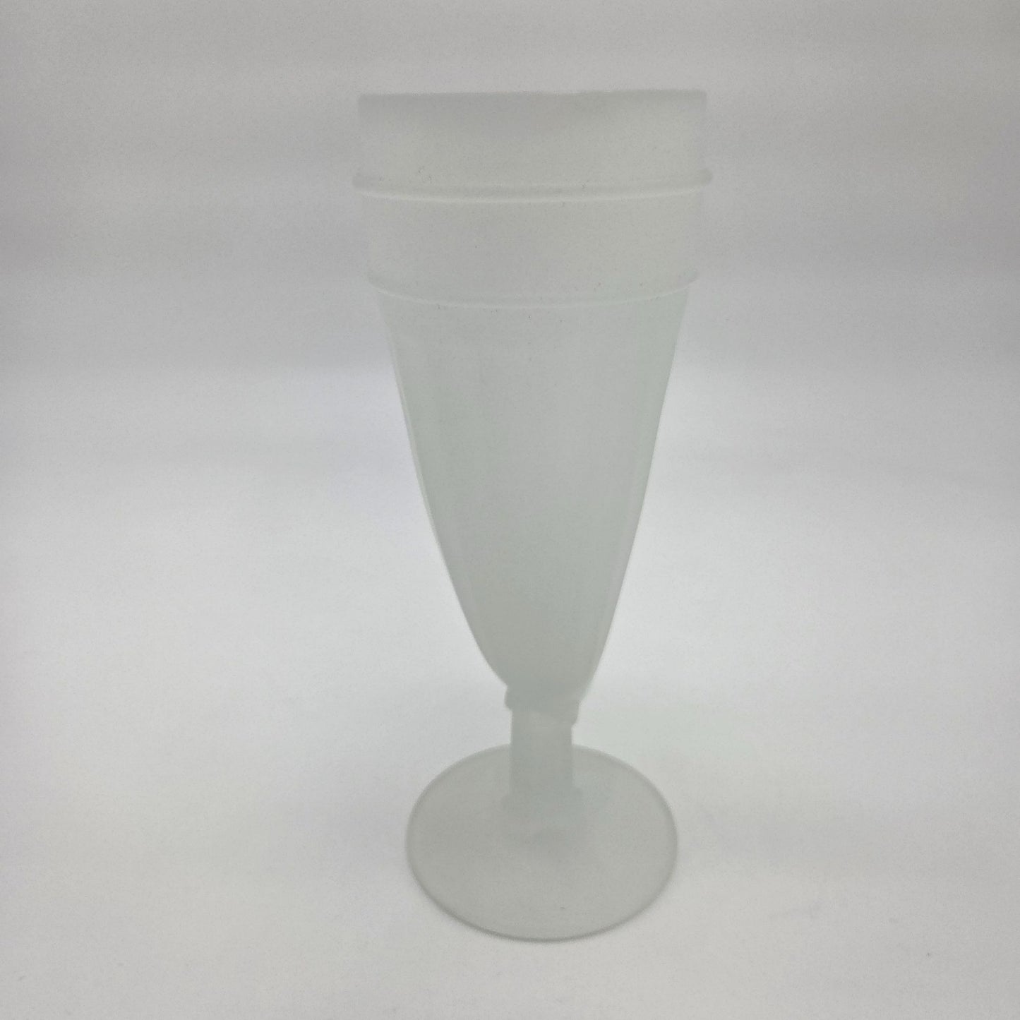Set of 6 Vintage Indiana Tiara Frosted Glass Powder Horn Pilsner Beer Glasses