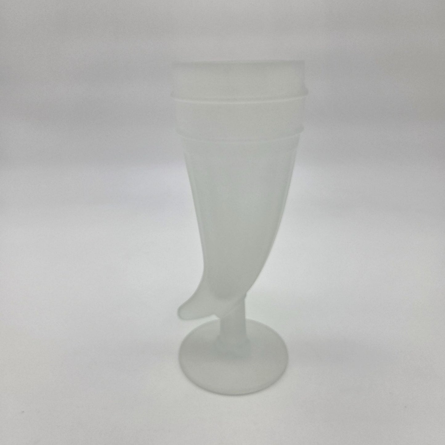 Set of 6 Vintage Indiana Tiara Frosted Glass Powder Horn Pilsner Beer Glasses