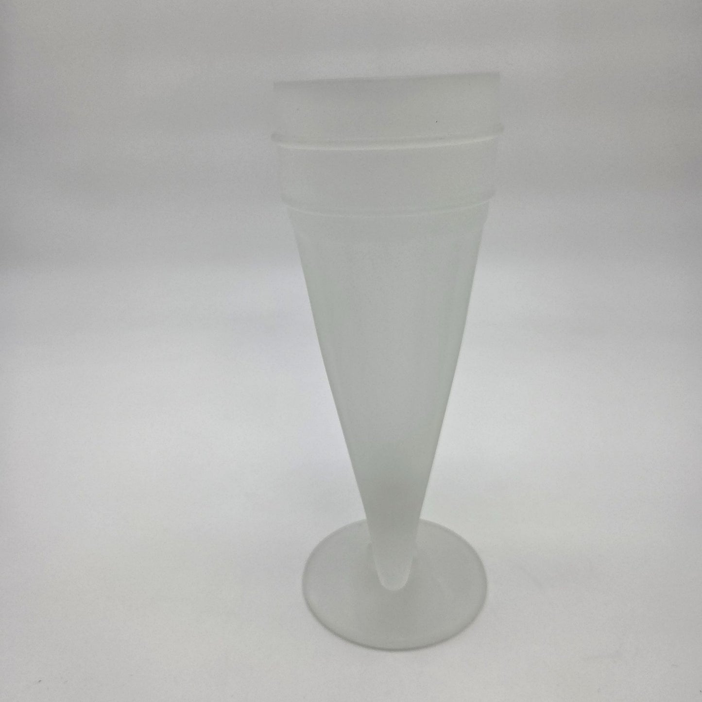 Set of 6 Vintage Indiana Tiara Frosted Glass Powder Horn Pilsner Beer Glasses