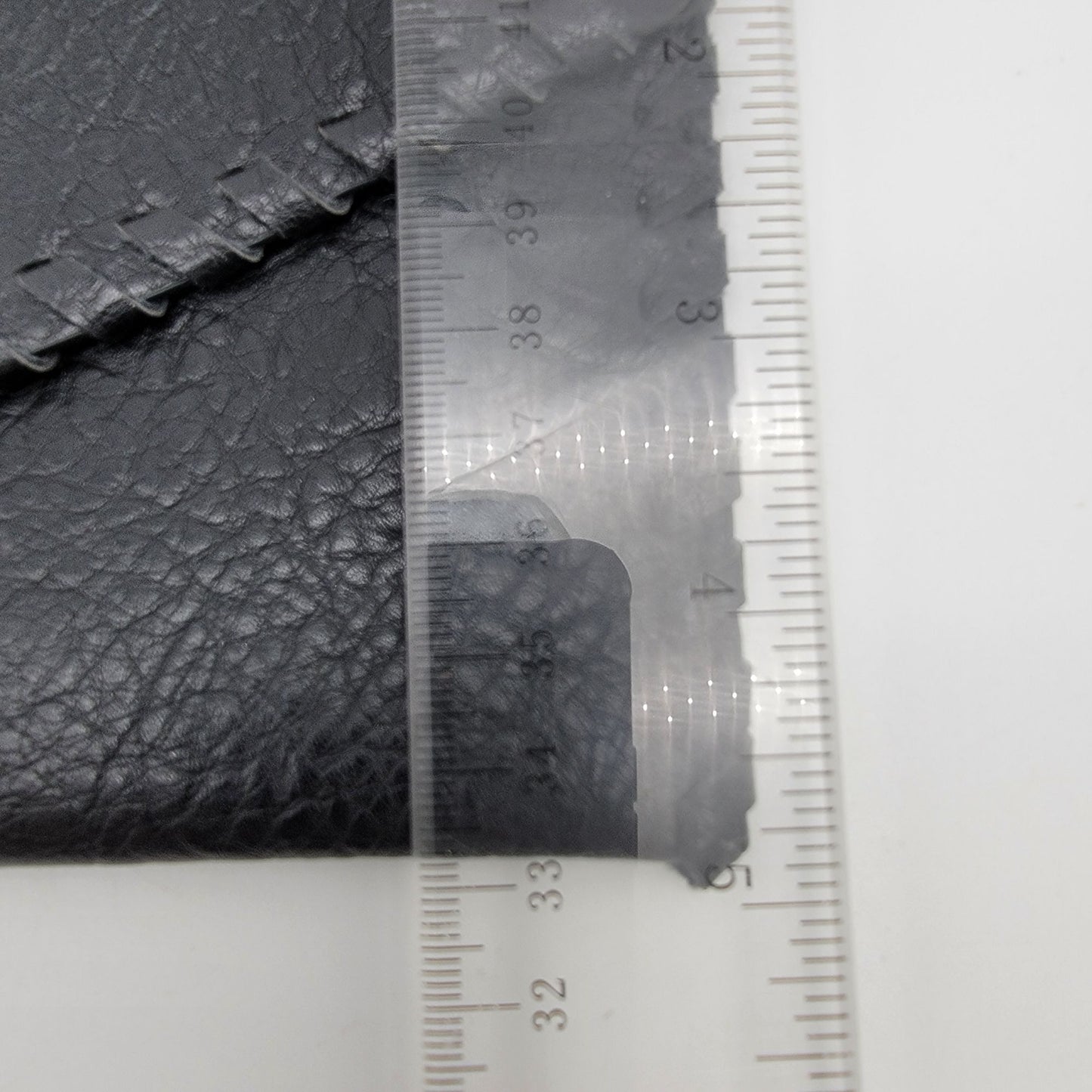 Black Leather Wristlet Clutch Wallet With Snap Closure & Hand-Stitched Edges