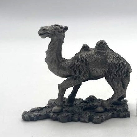 Vintage Lanzarote Cast Metal Standing Camel Sculpture