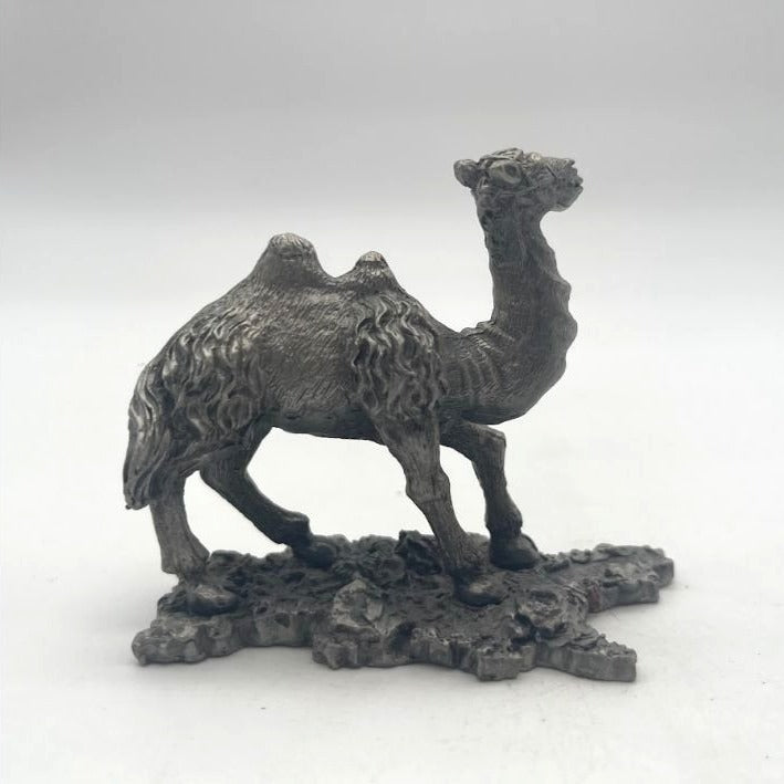 Vintage Lanzarote Cast Metal Standing Camel Sculpture