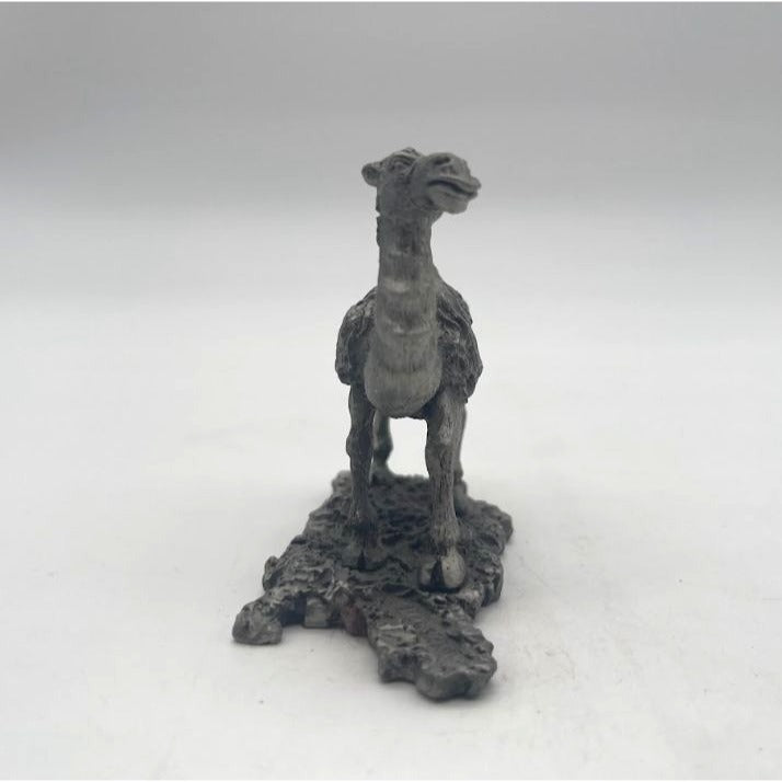 Vintage Lanzarote Cast Metal Standing Camel Sculpture