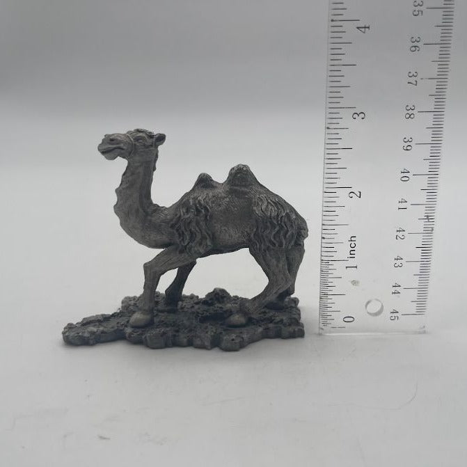 Vintage Lanzarote Cast Metal Standing Camel Sculpture
