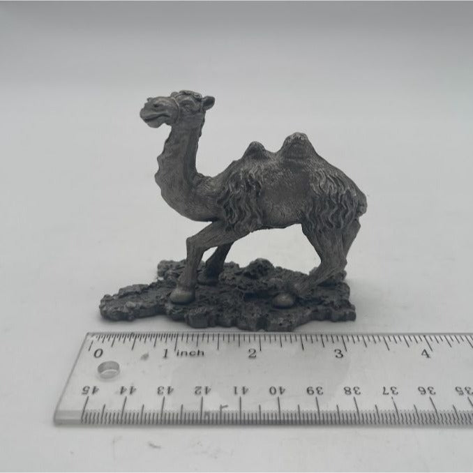 Vintage Lanzarote Cast Metal Standing Camel Sculpture