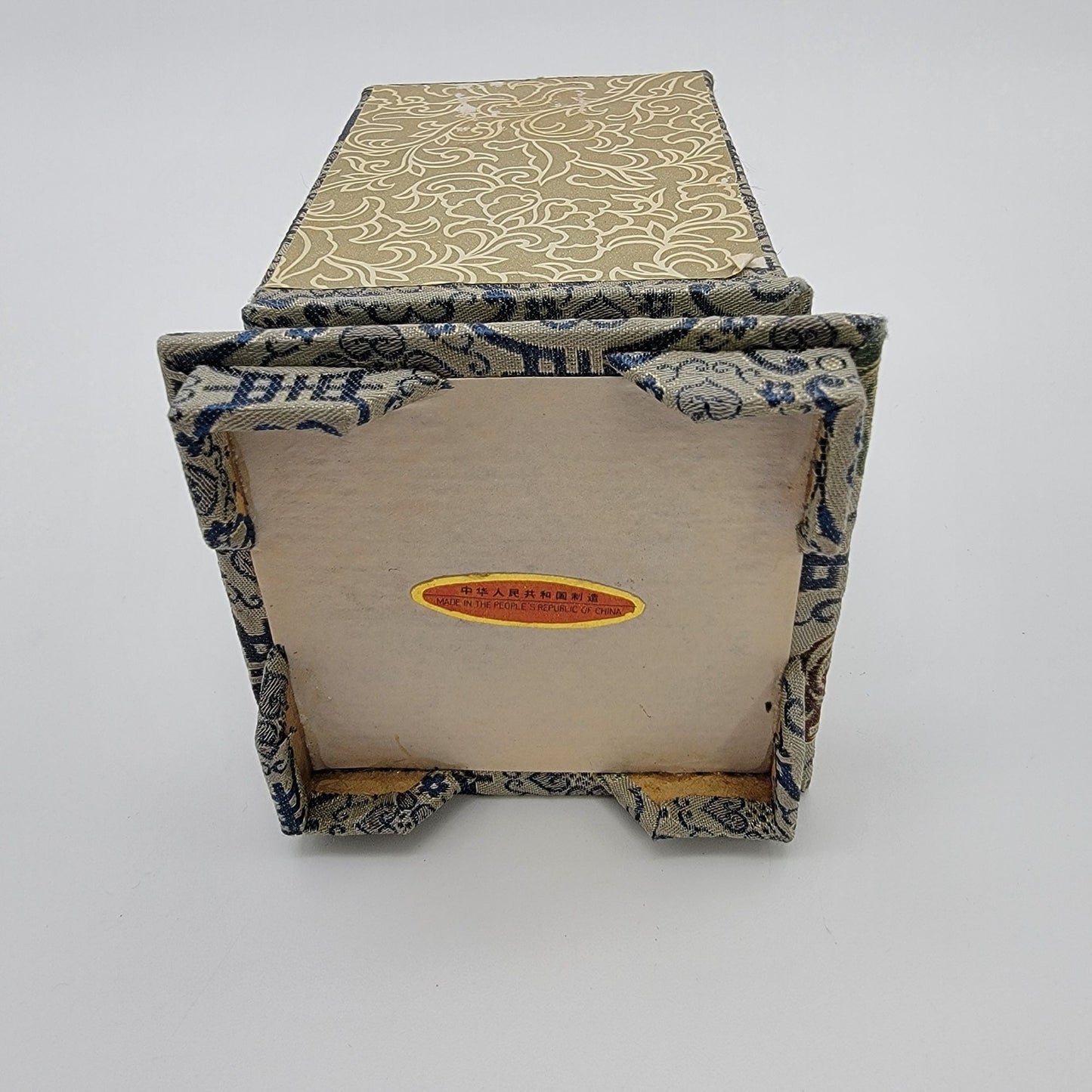 Vintage Asian Handpainted Geisha Egg in Silk Wrapped Glass Display Case