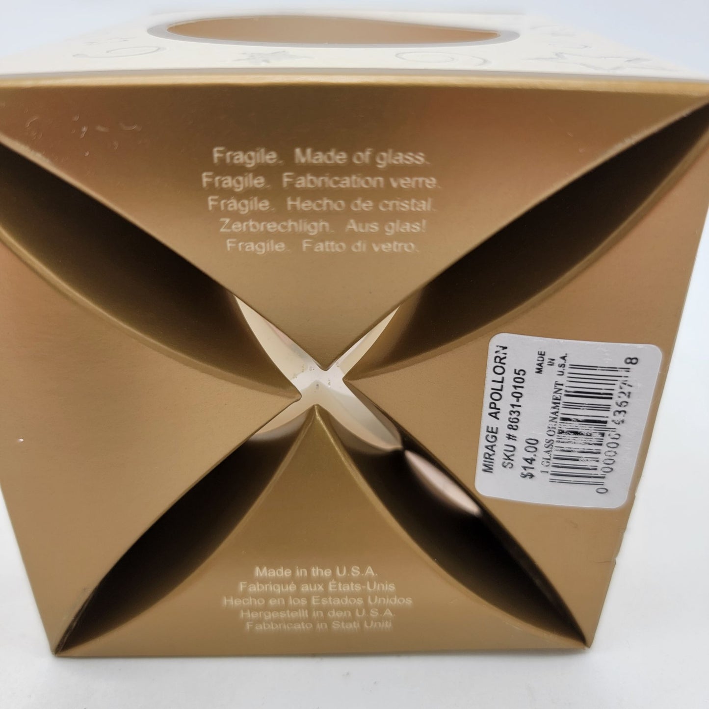 Vintage Siegfried & Roy The Mirage Las Vegas Blown Glass Ornament