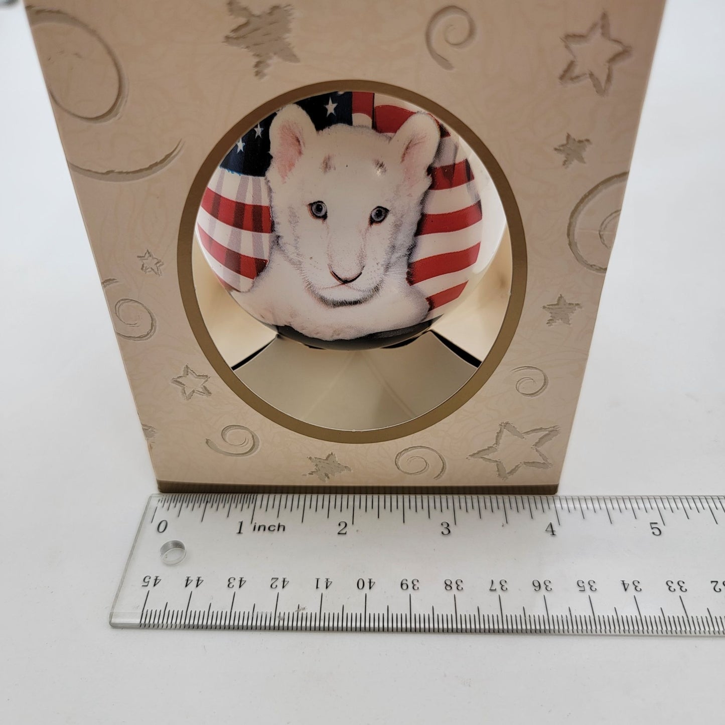 Vintage Siegfried & Roy The Mirage Las Vegas Blown Glass Ornament