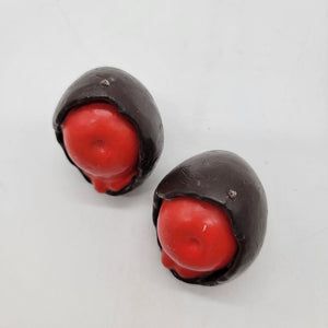 Vintage Faux Chocolate Covered Cherries Pair Fake Food Prop