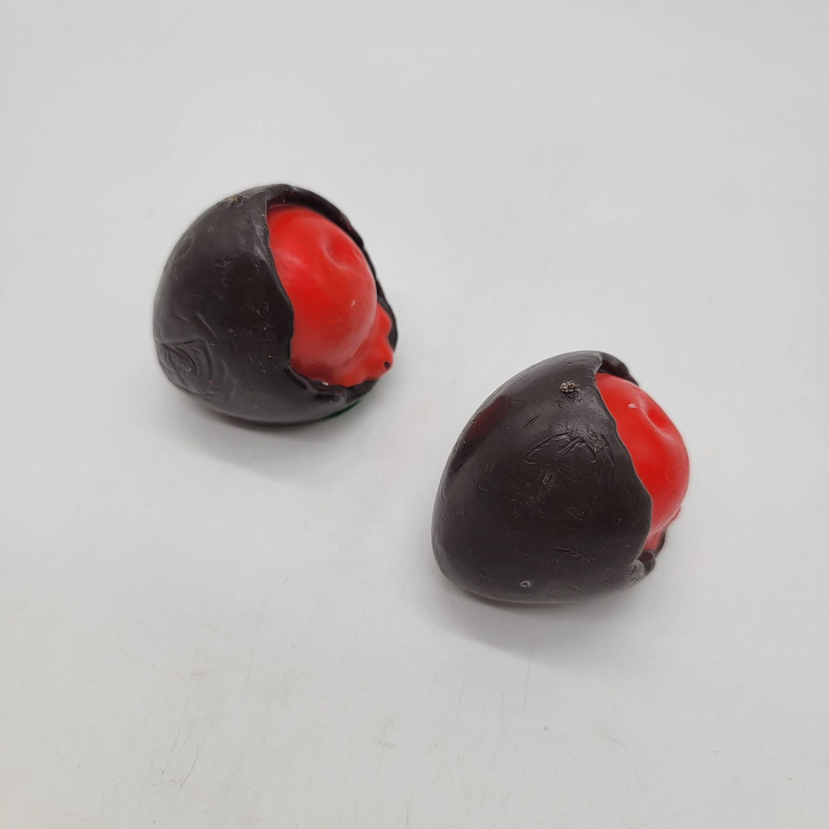 Vintage Faux Chocolate Covered Cherries Pair Fake Food Prop