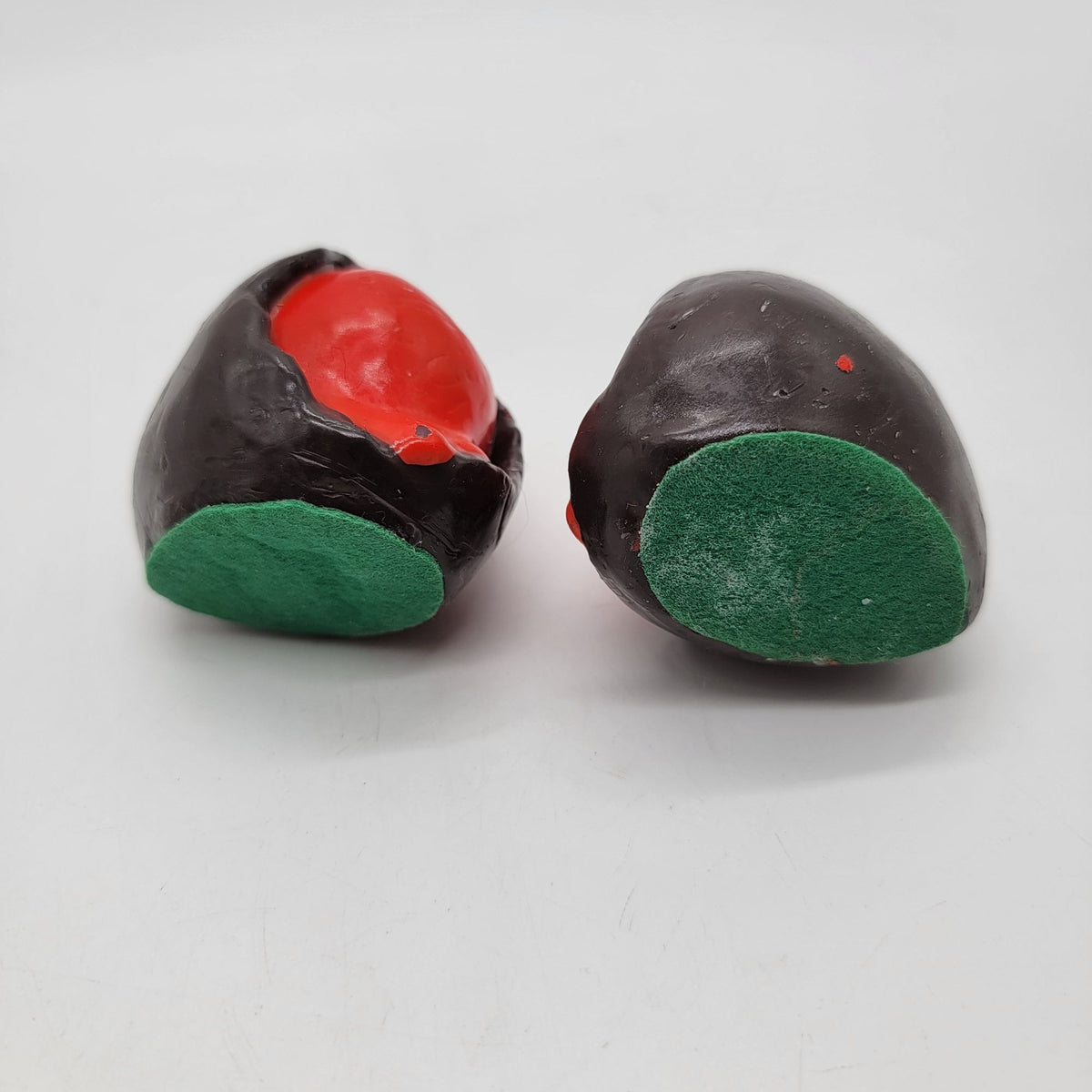 Vintage Faux Chocolate Covered Cherries Pair Fake Food Prop
