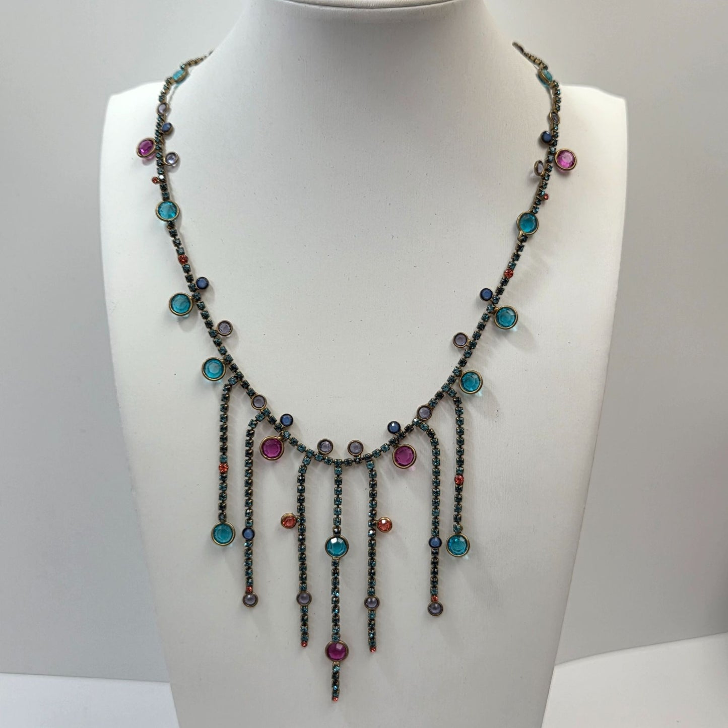 Vintage Sorrelli Austrian Crystal Bib Statement Necklace