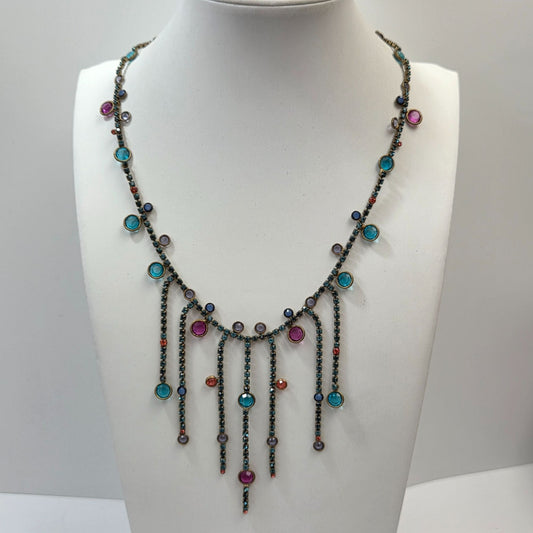 Vintage Sorrelli Austrian Crystal Bib Statement Necklace