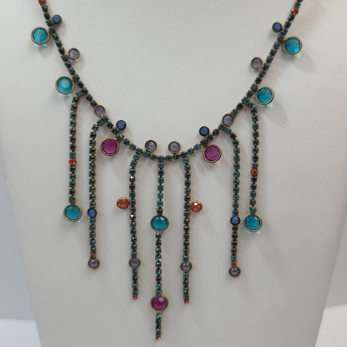 Vintage Sorrelli Austrian Crystal Bib Statement Necklace