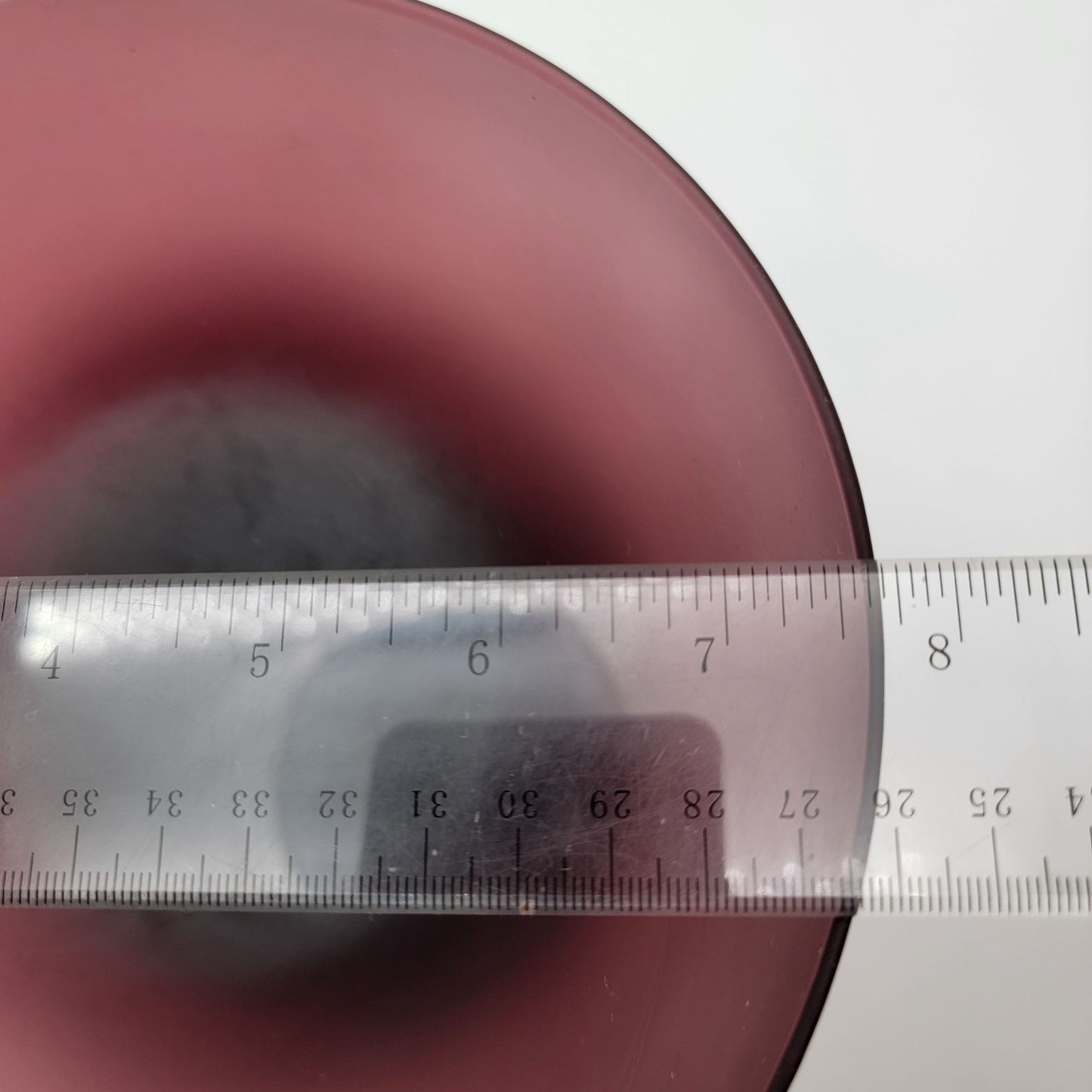 Vintage Empoli Satin Amethyst Purple Glass Compote