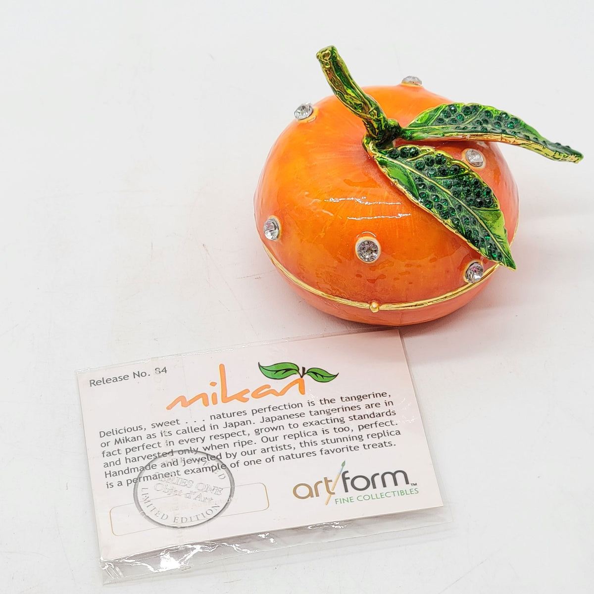 Objet D'Art Mikan Tangerine Trinket Box Artform No. 54