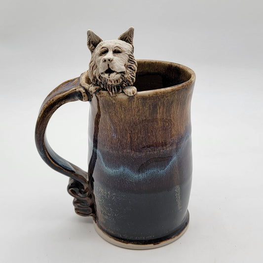 Katherine Burke Art Pottery Wolf Mug