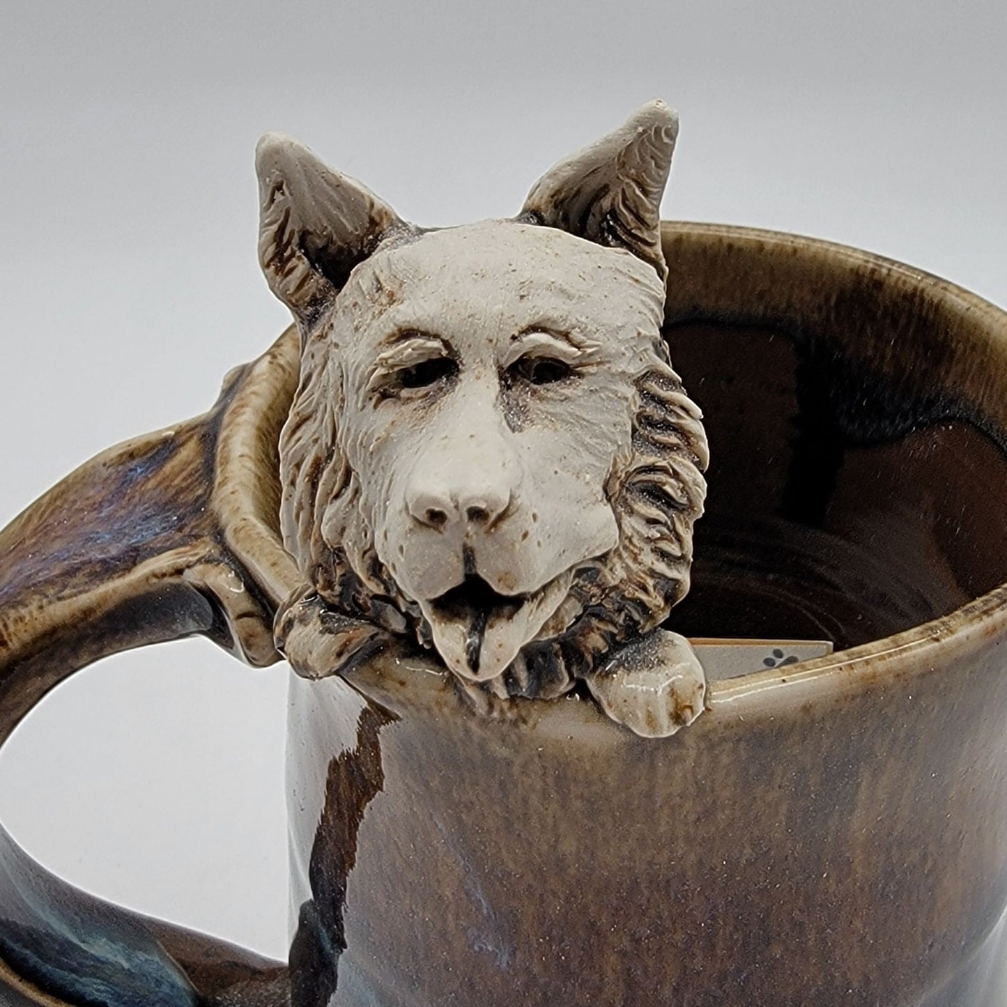 Katherine Burke Art Pottery Wolf Mug