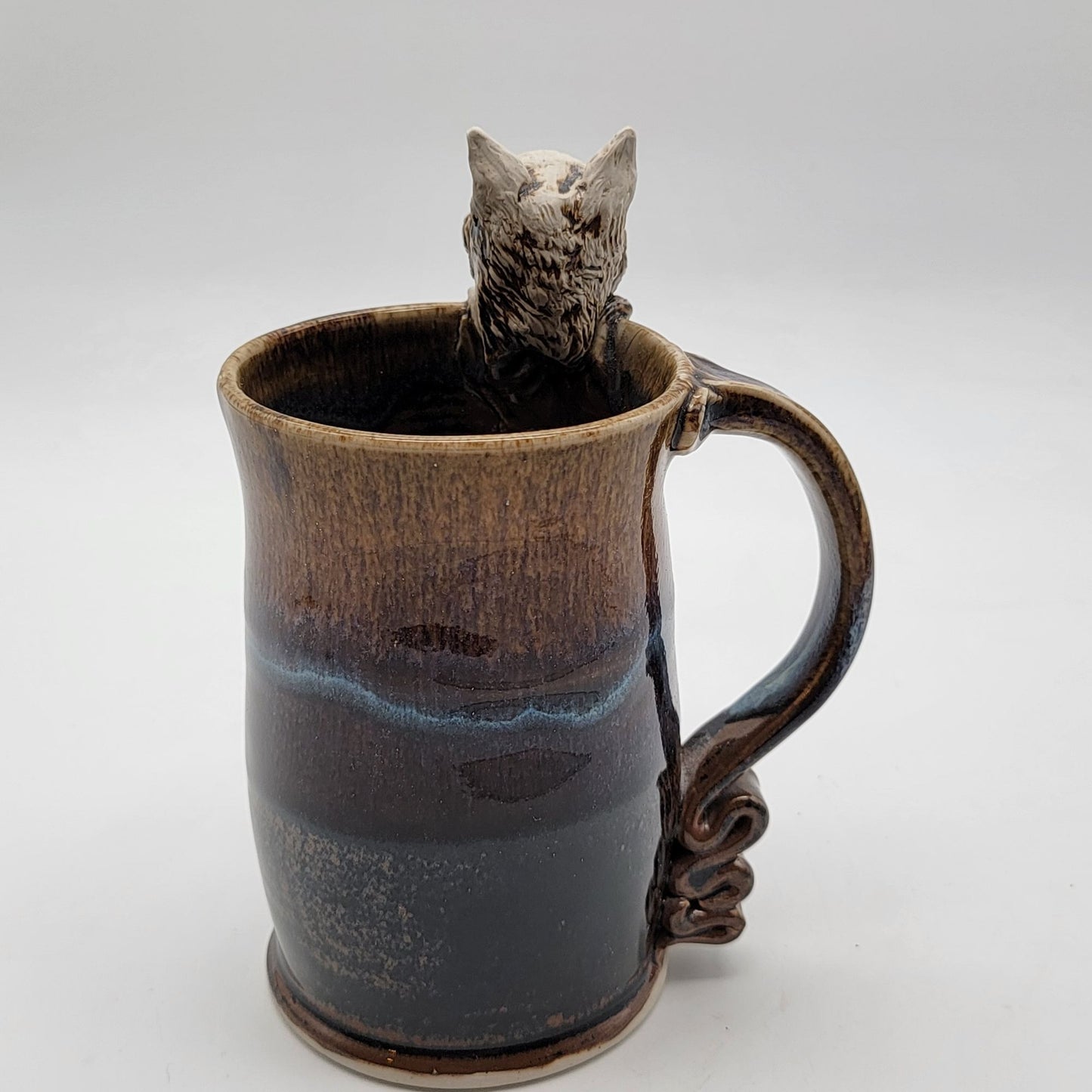 Katherine Burke Art Pottery Wolf Mug