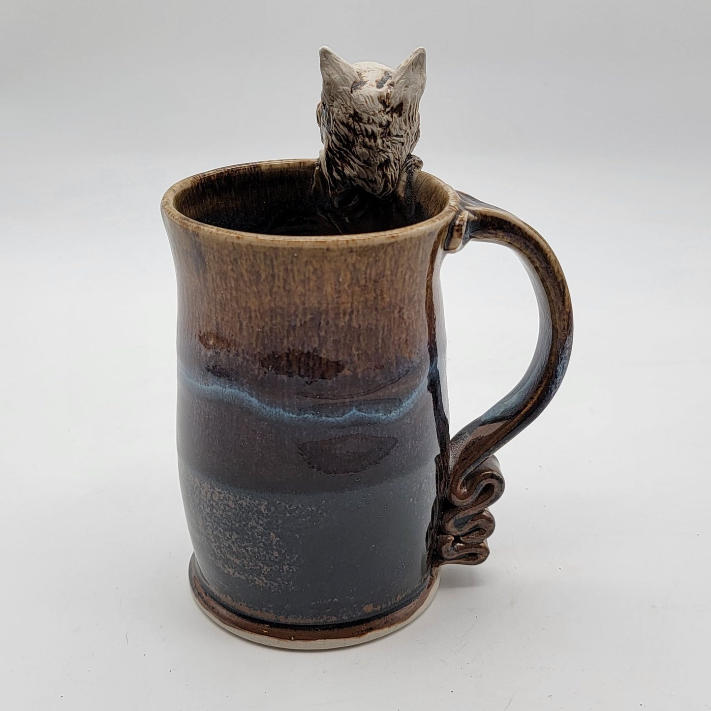 Katherine Burke Art Pottery Wolf Mug
