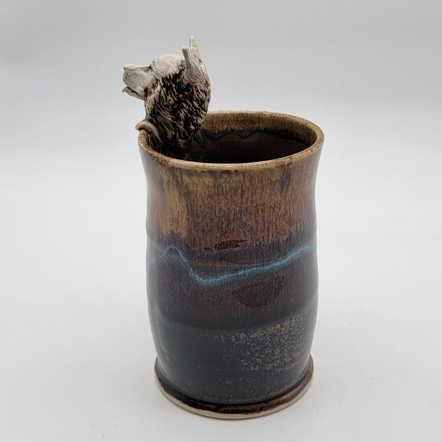 Katherine Burke Art Pottery Wolf Mug