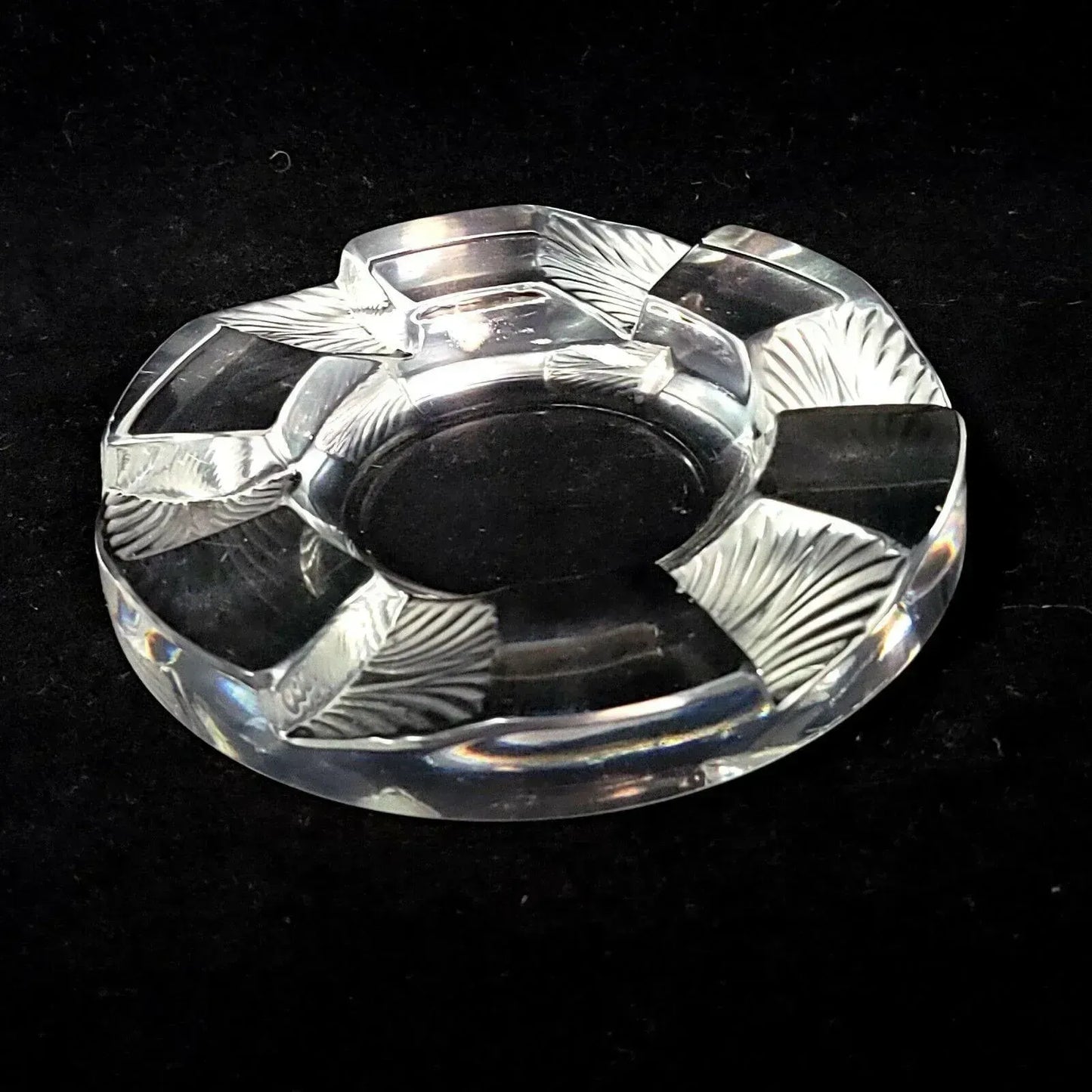 1970s Lalique France Glass Ashtray