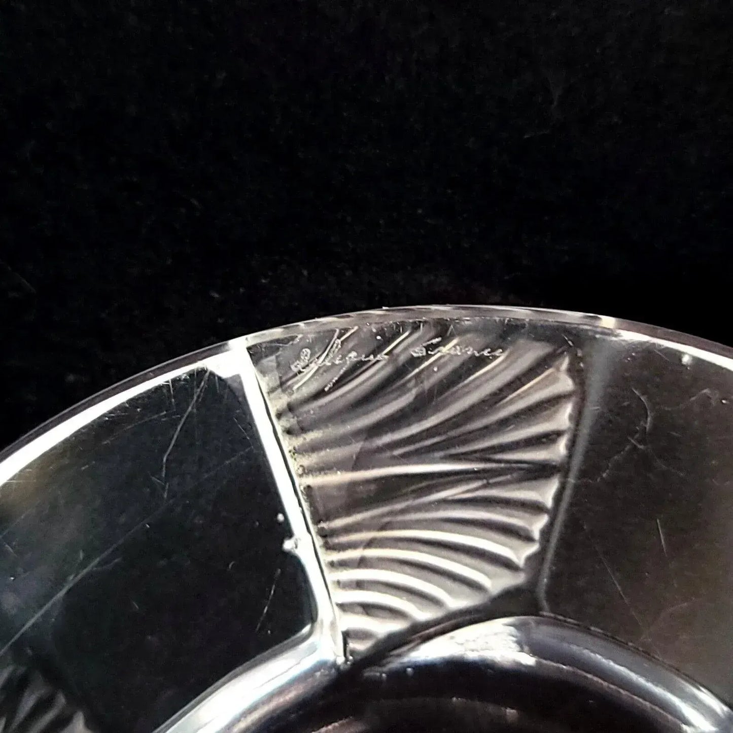 1970s Lalique France Glass Ashtray