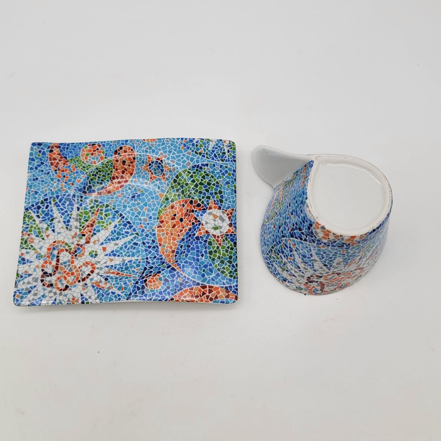 Mosaic Trencadis Barcelona Gaudi Cup & Saucer Set
