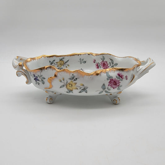 Charles Sadek Porcelain Oval Footed Bowl M-609