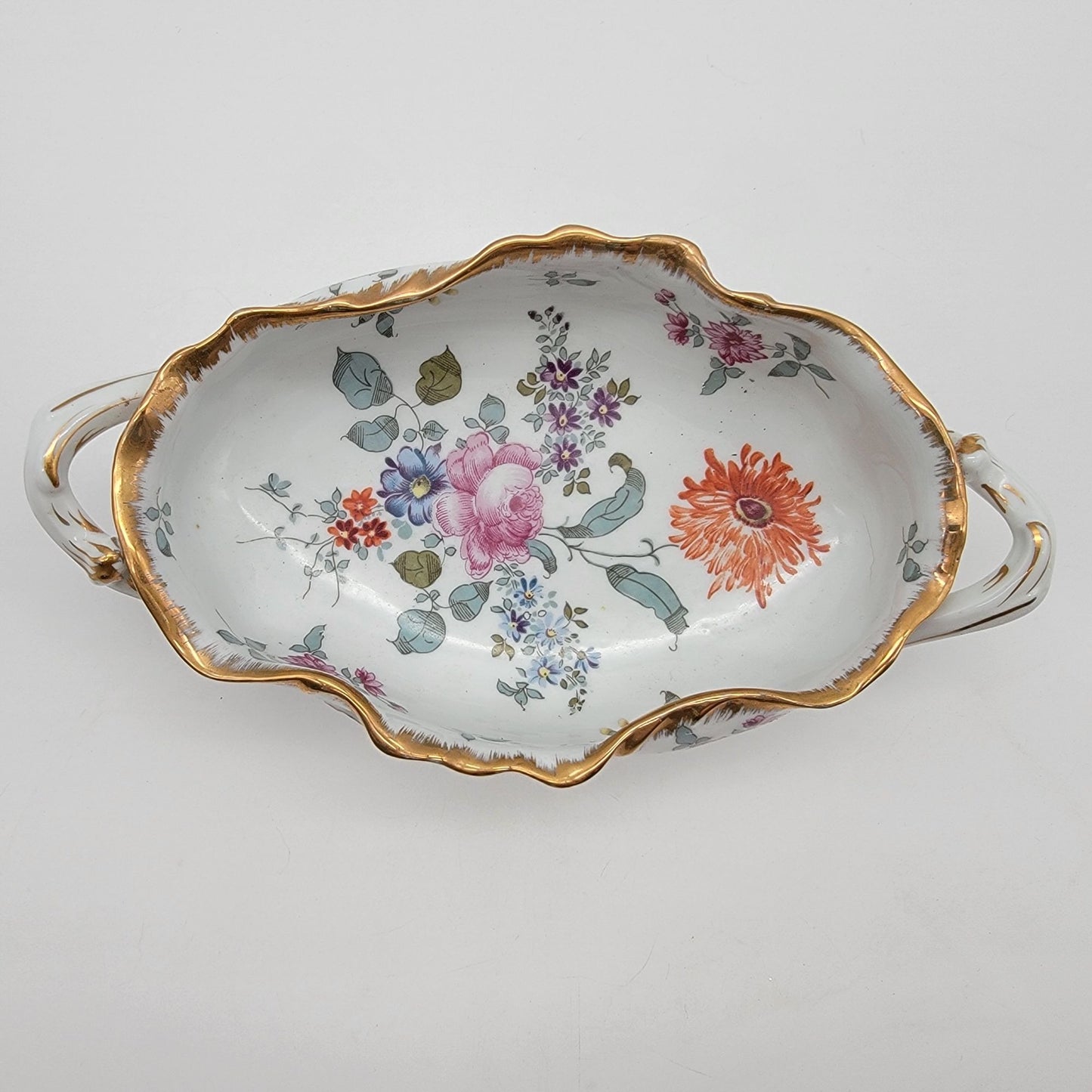 Charles Sadek Porcelain Oval Footed Bowl M-609
