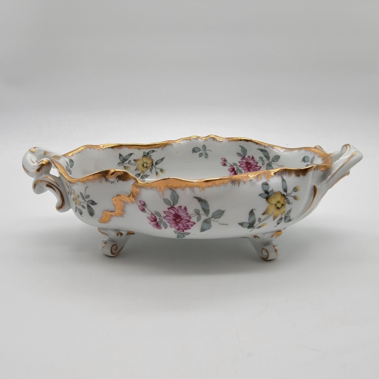 Charles Sadek Porcelain Oval Footed Bowl M-609