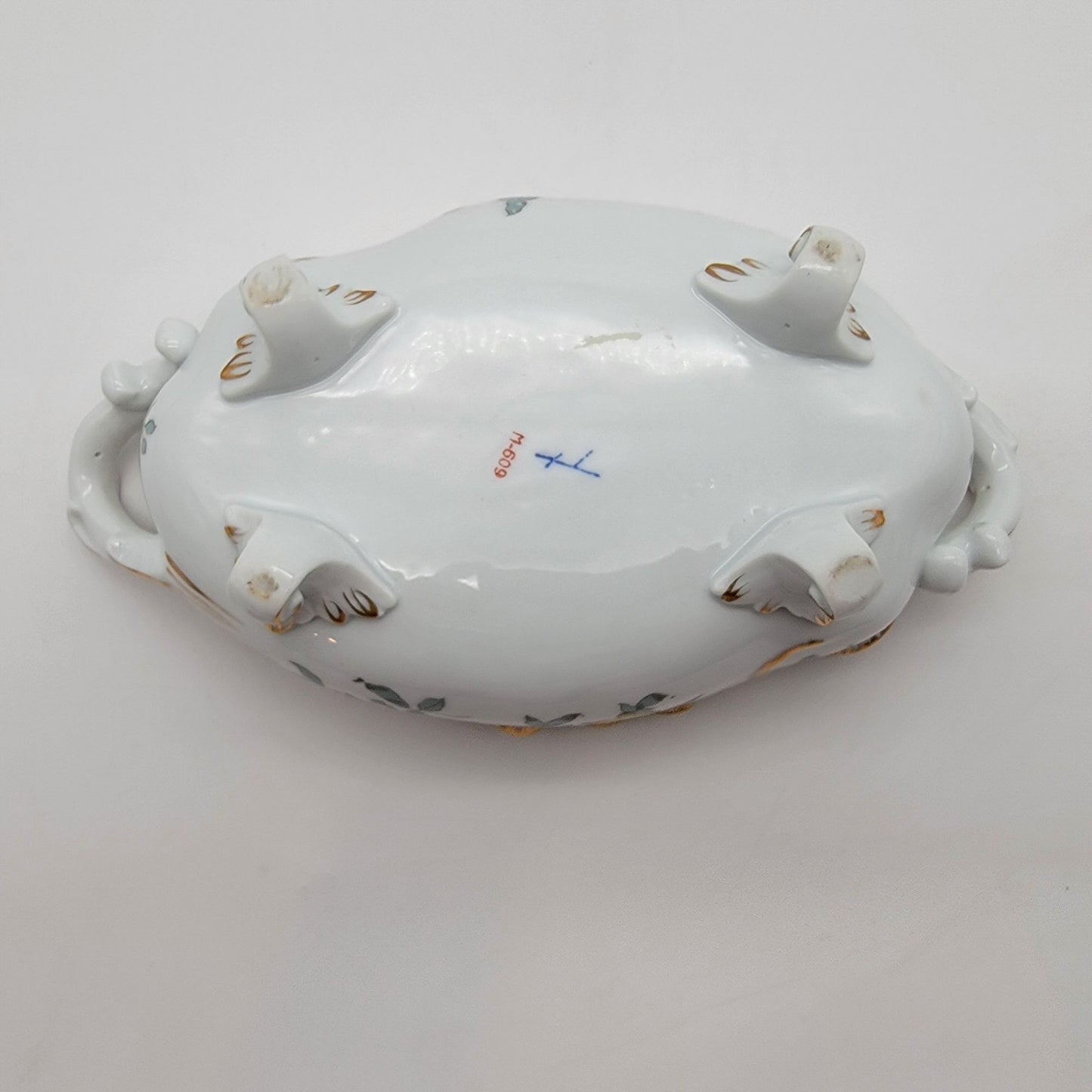 Charles Sadek Porcelain Oval Footed Bowl M-609