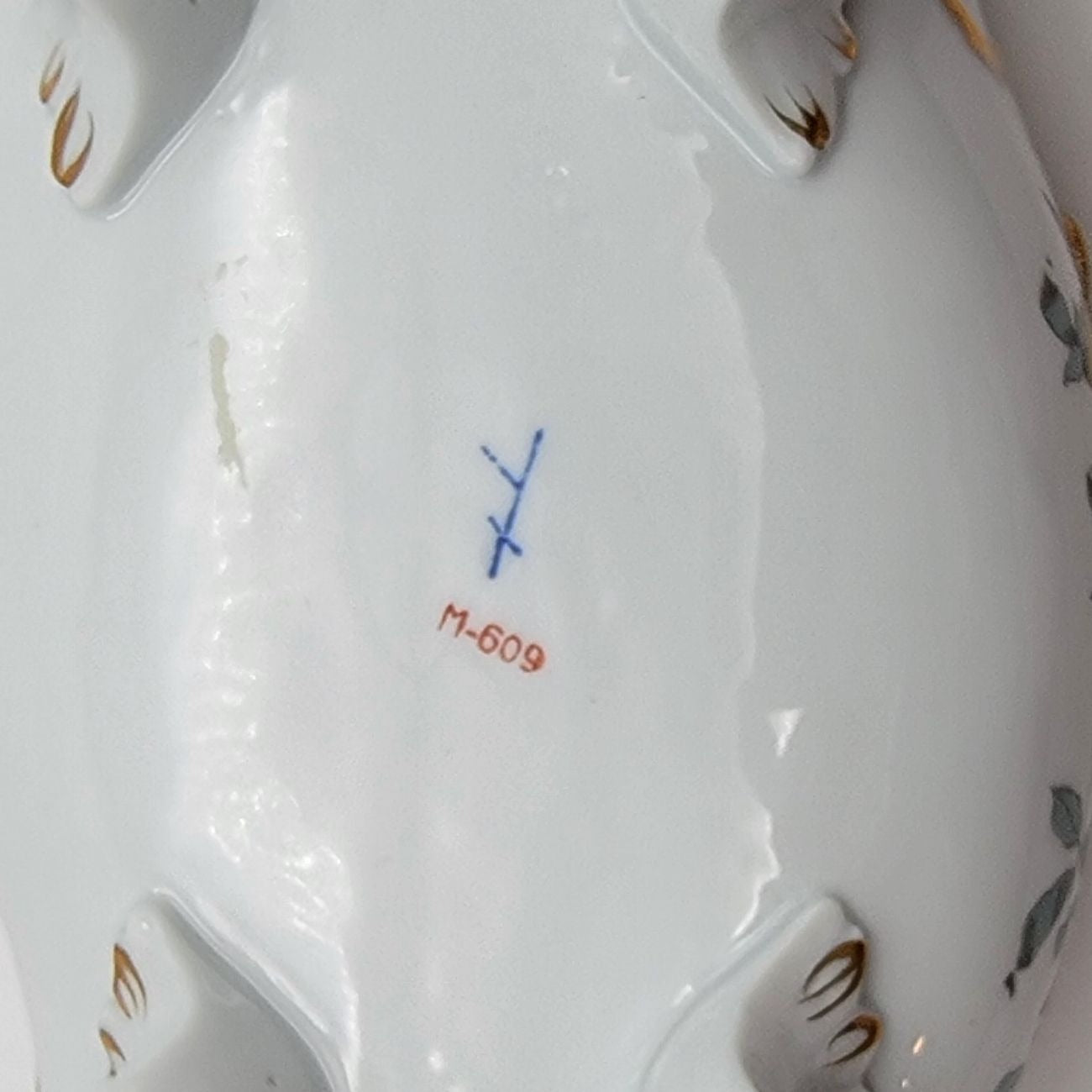 Charles Sadek Porcelain Oval Footed Bowl M-609