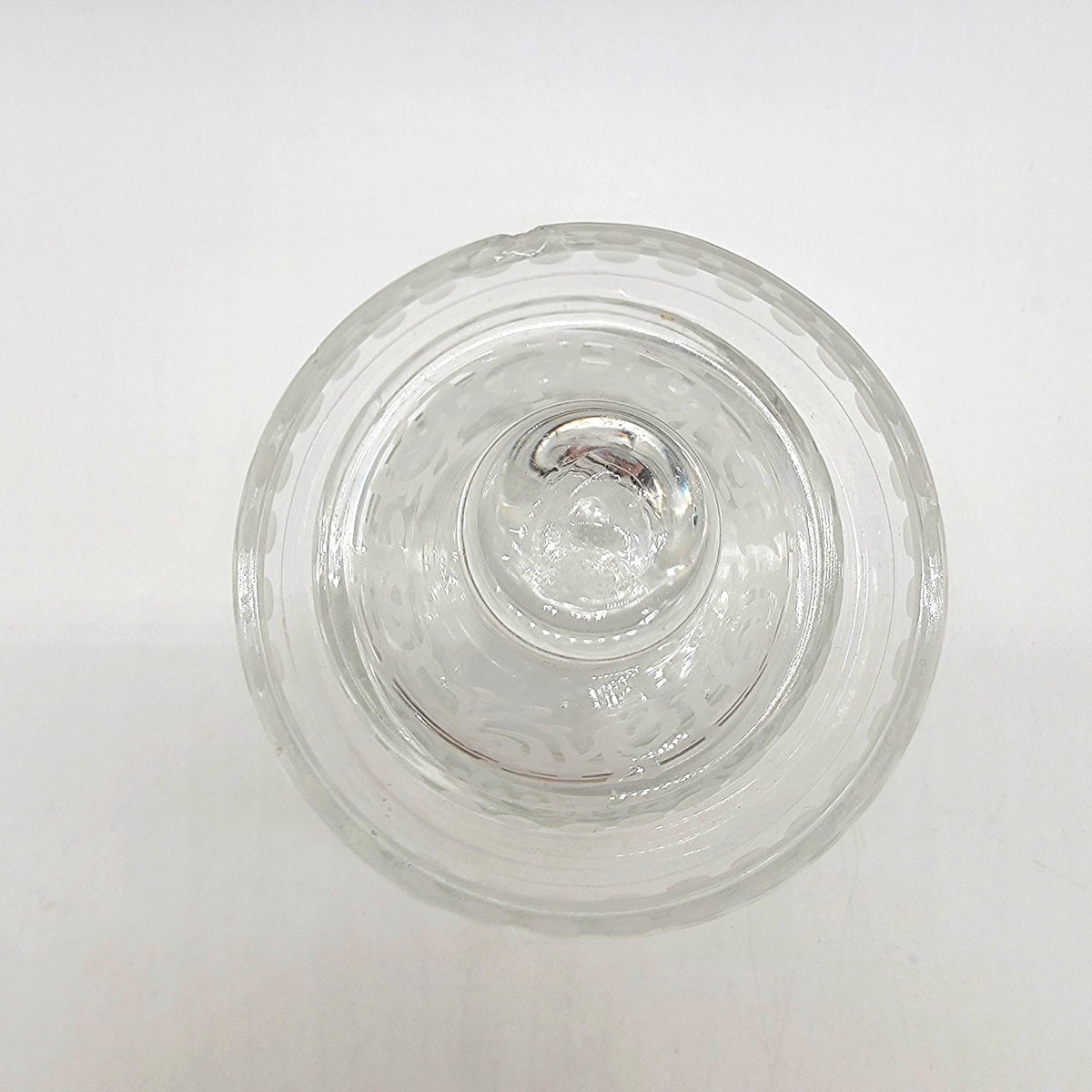 Vintage EAPG Etched Glass Jam Jar With Lid