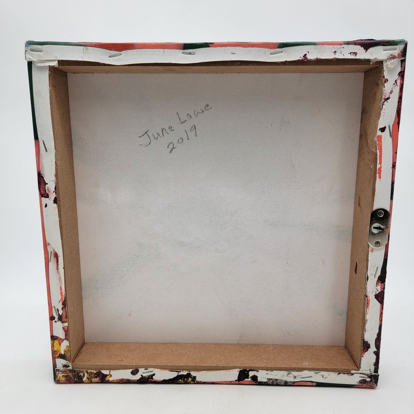 Abstract Canvas Painting By June Lowe 2019 Yellow Red