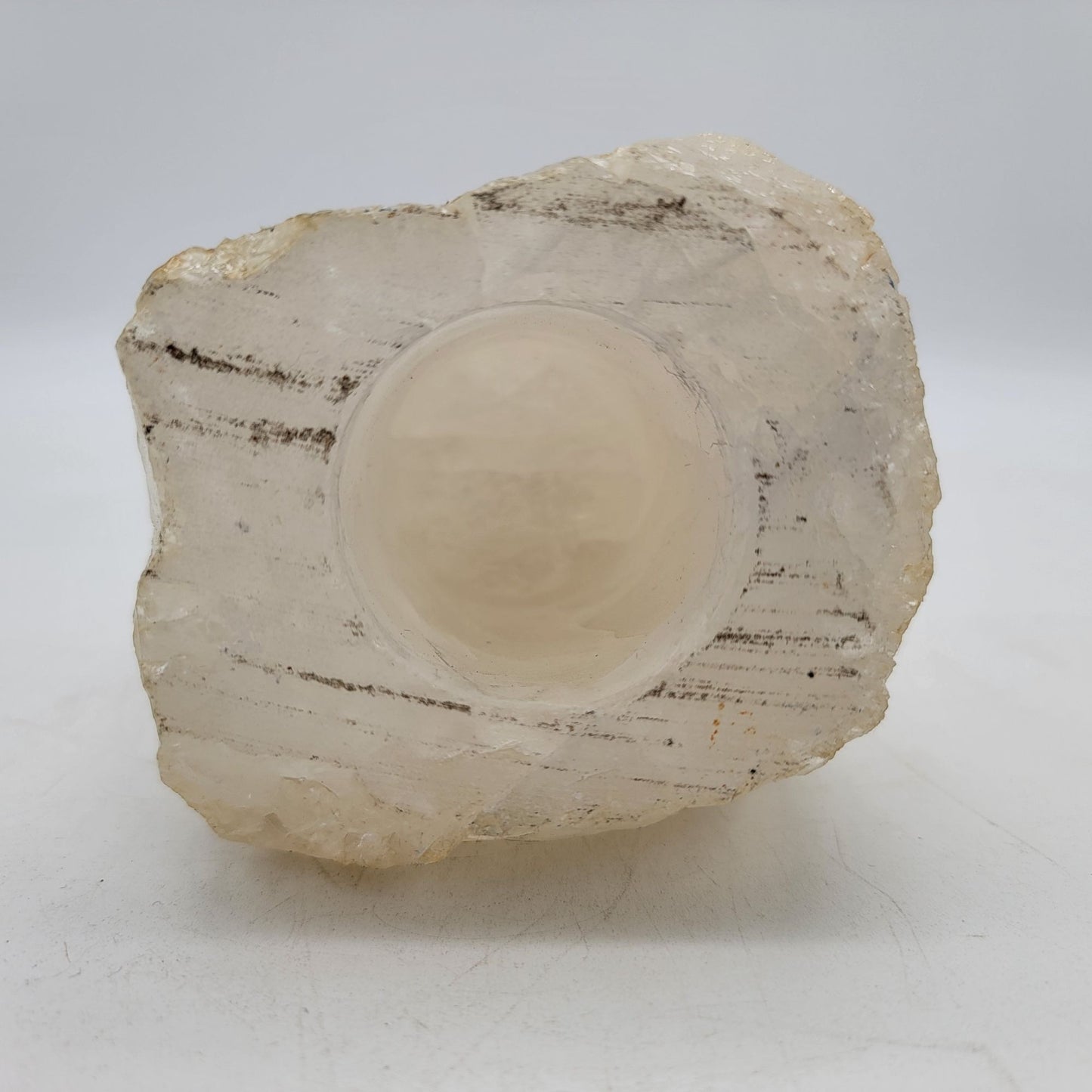Natural Raw Quartz Votive Candle Holder
