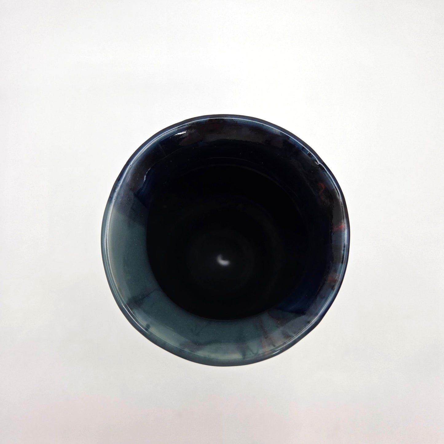 Signed L. Schubert Marbleized Art Pottery Vase Unique Multicolor Swirl