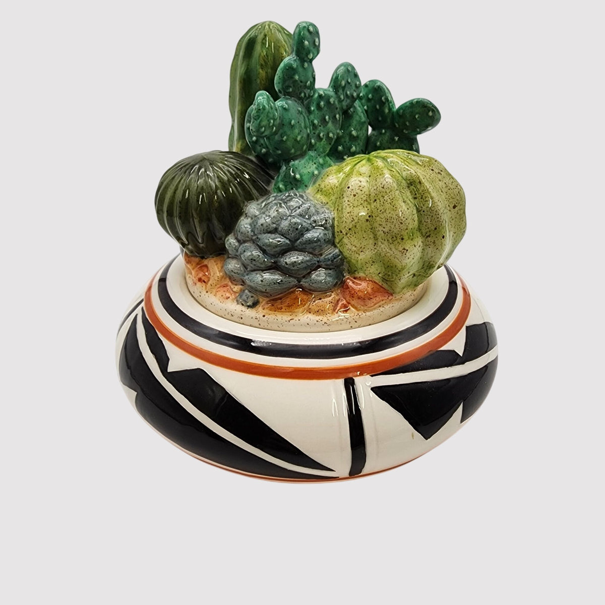 Handcrafted Vintage Ceramic Cactus Container With Lid – Niche Lady Shop