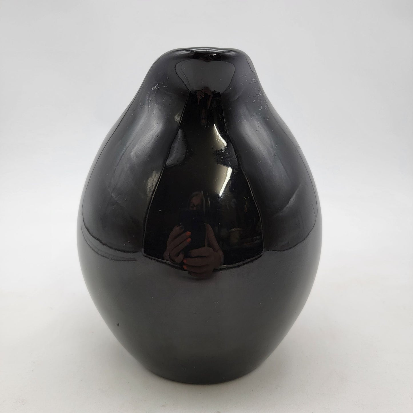 Vintage Black Art Pottery Pitcher