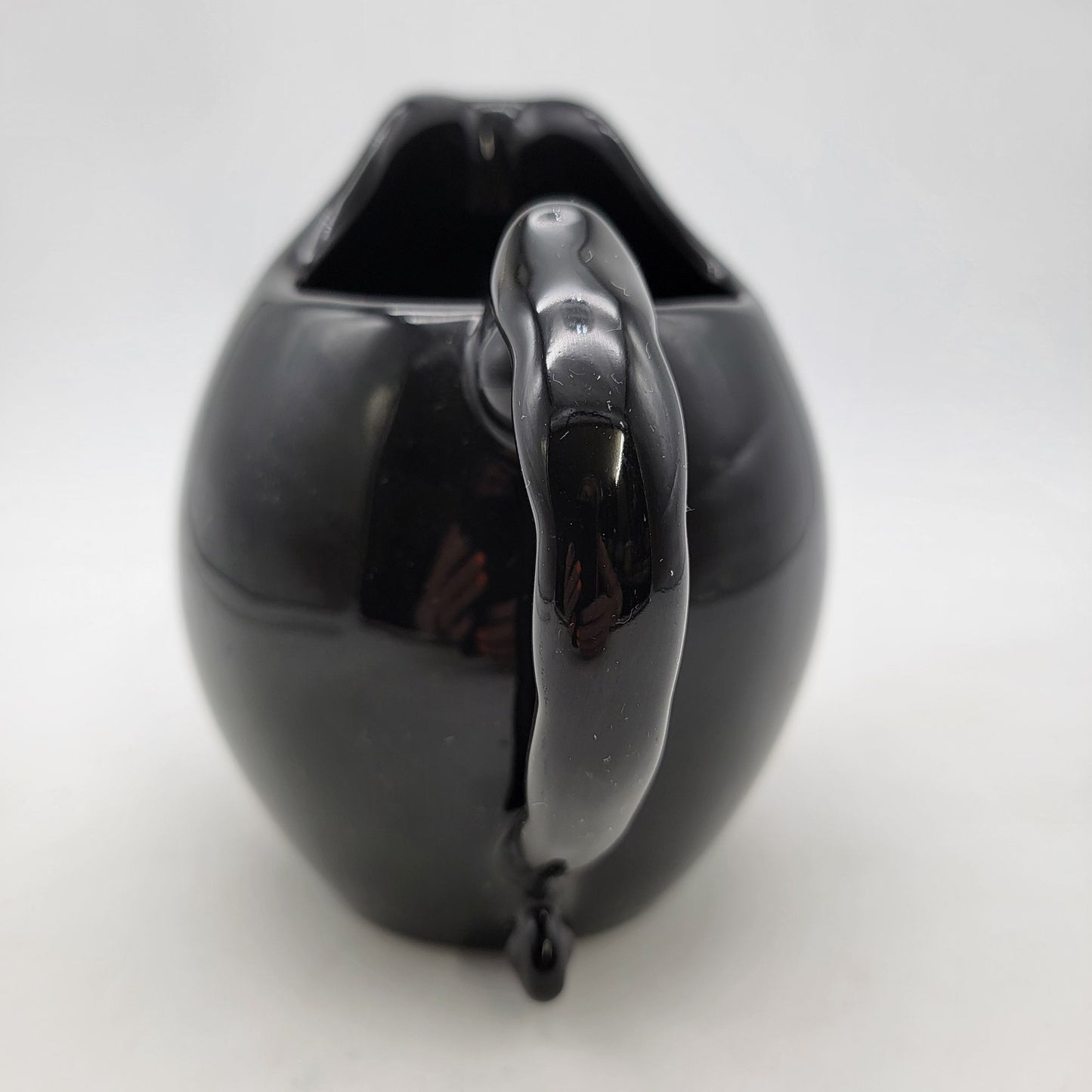 Vintage Black Art Pottery Pitcher