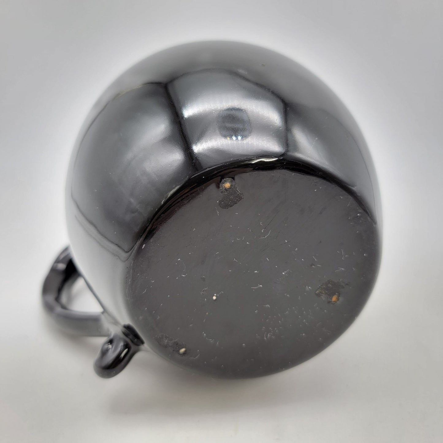 Vintage Black Art Pottery Pitcher