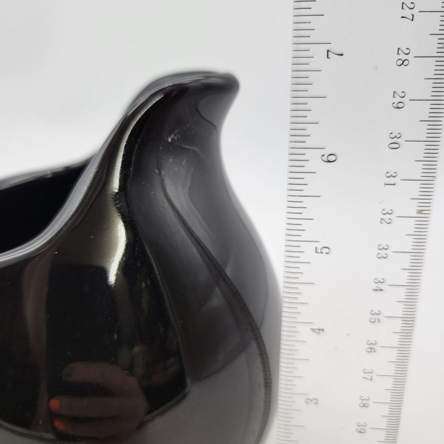 Vintage Black Art Pottery Pitcher