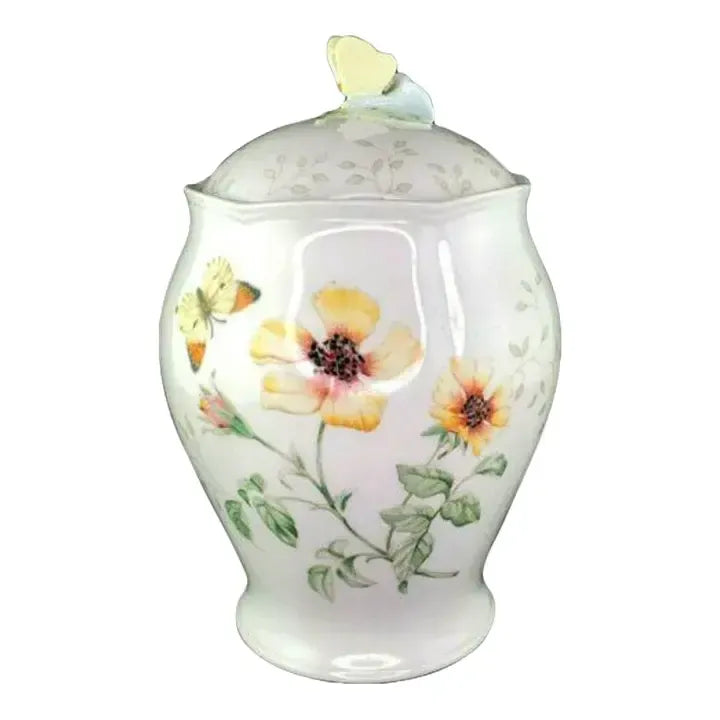 2000s Medium Lenox Butterfly Meadows Canister Cookie Jar