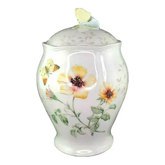 2000s Medium Lenox Butterfly Meadows Canister Cookie Jar